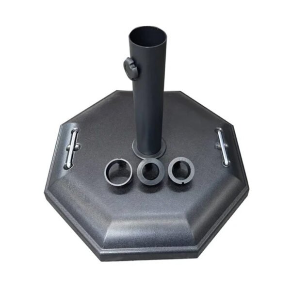 Base para Sombrilla con Soporte de Concreto Negro 27 kg